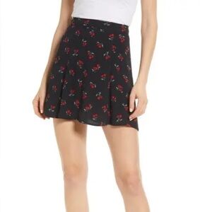 NWOT Reformation Flounce Skirt Black Cherry